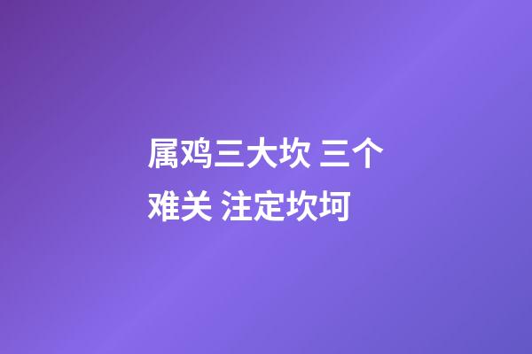 属鸡三大坎 三个难关 注定坎坷